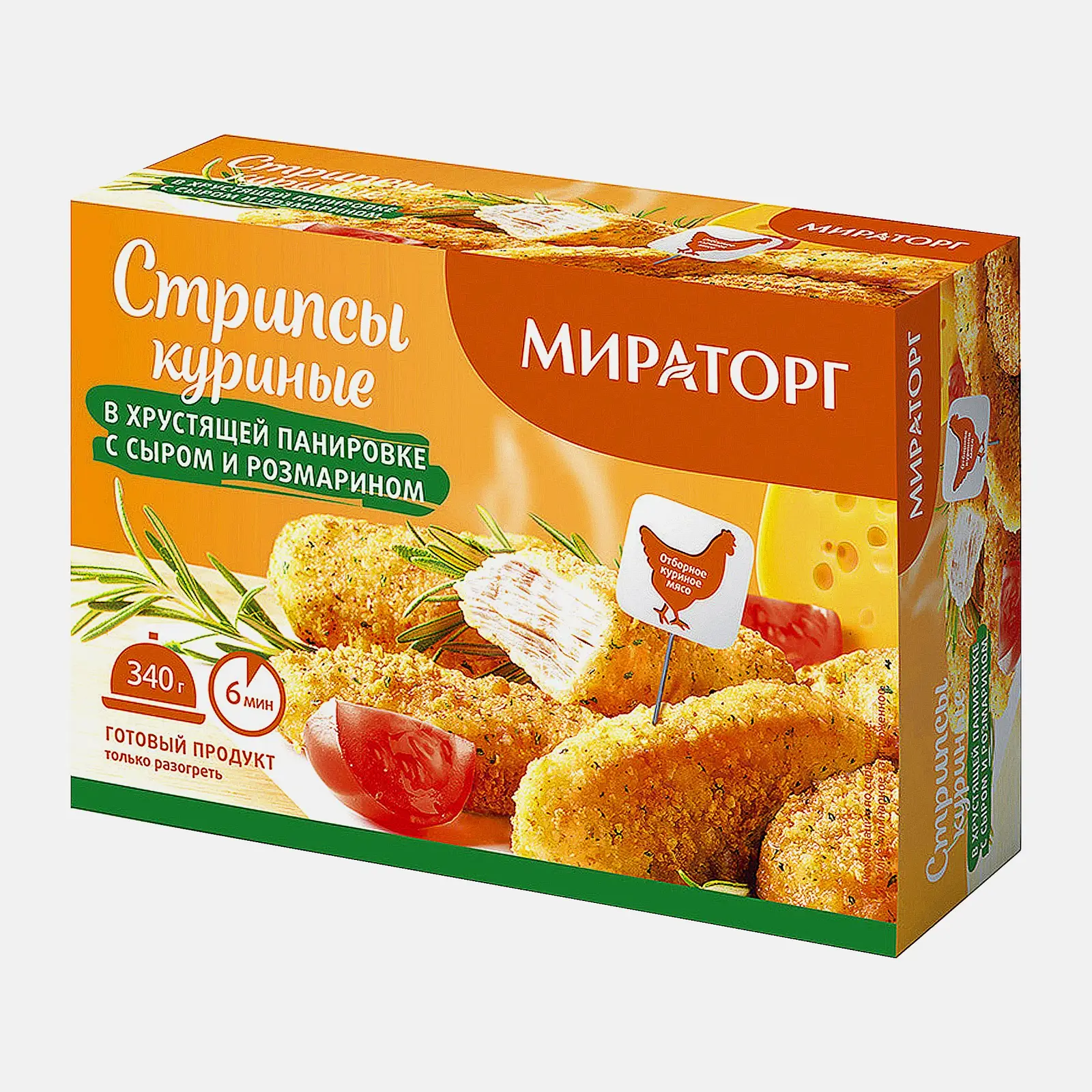 Стрипсы куриные Мираторг с сыром и розмарином 340г - фото 2