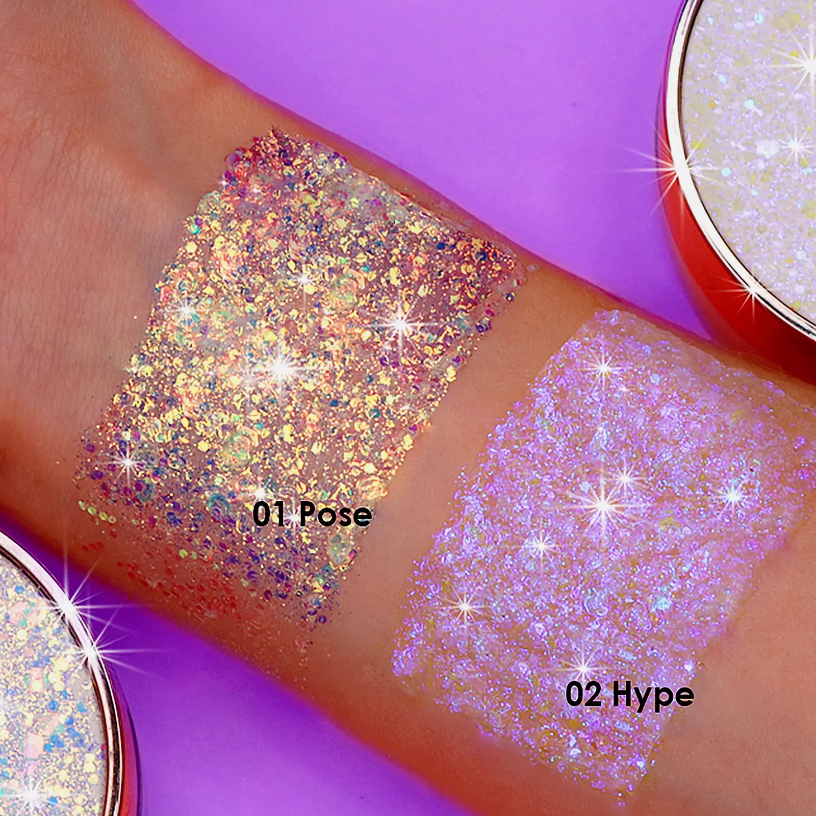 Гель-глиттер 7Days B.Colour для волос лица тела тон 01