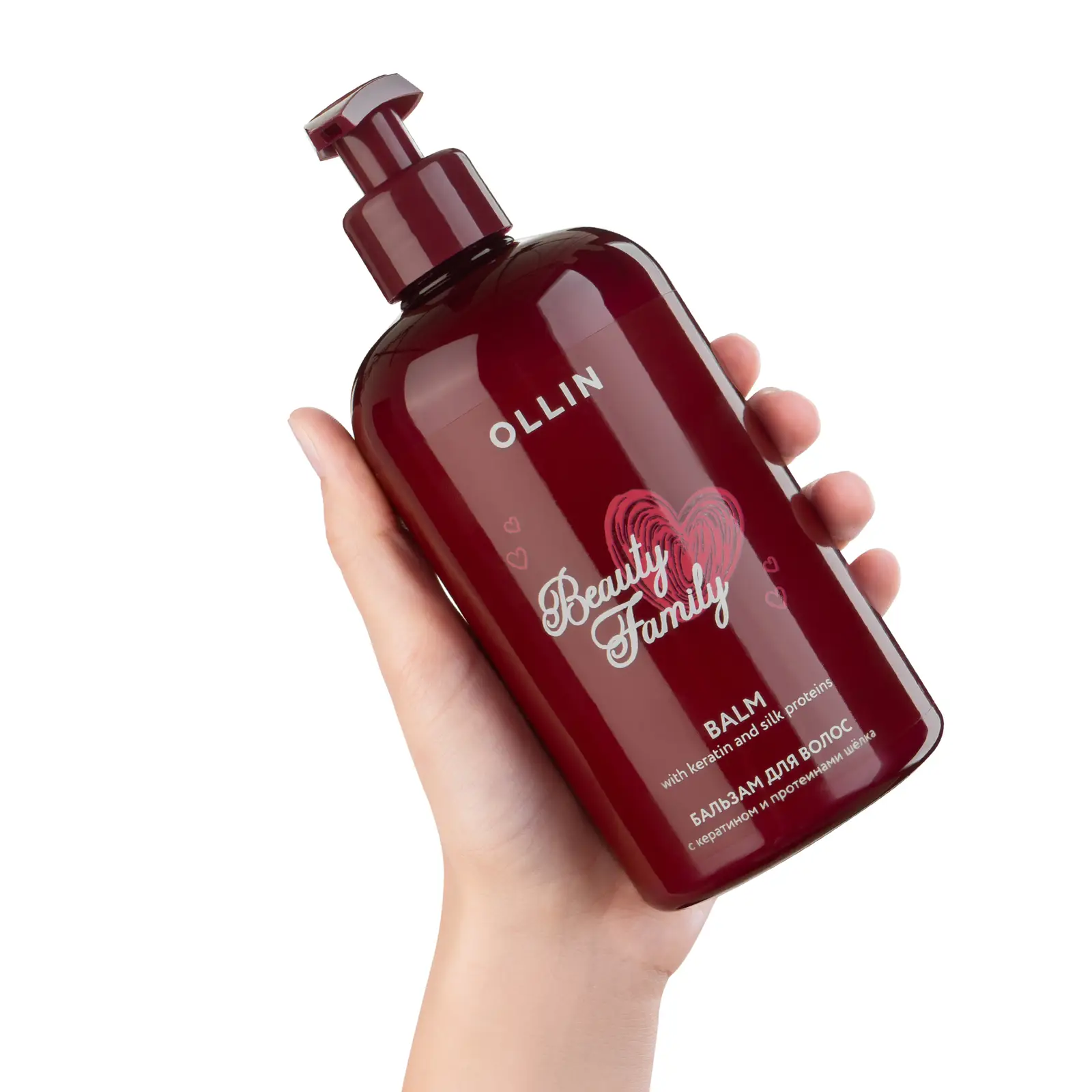 Бальзам для волос Ollin Beauty Family кератин и протеины шелка 500мл