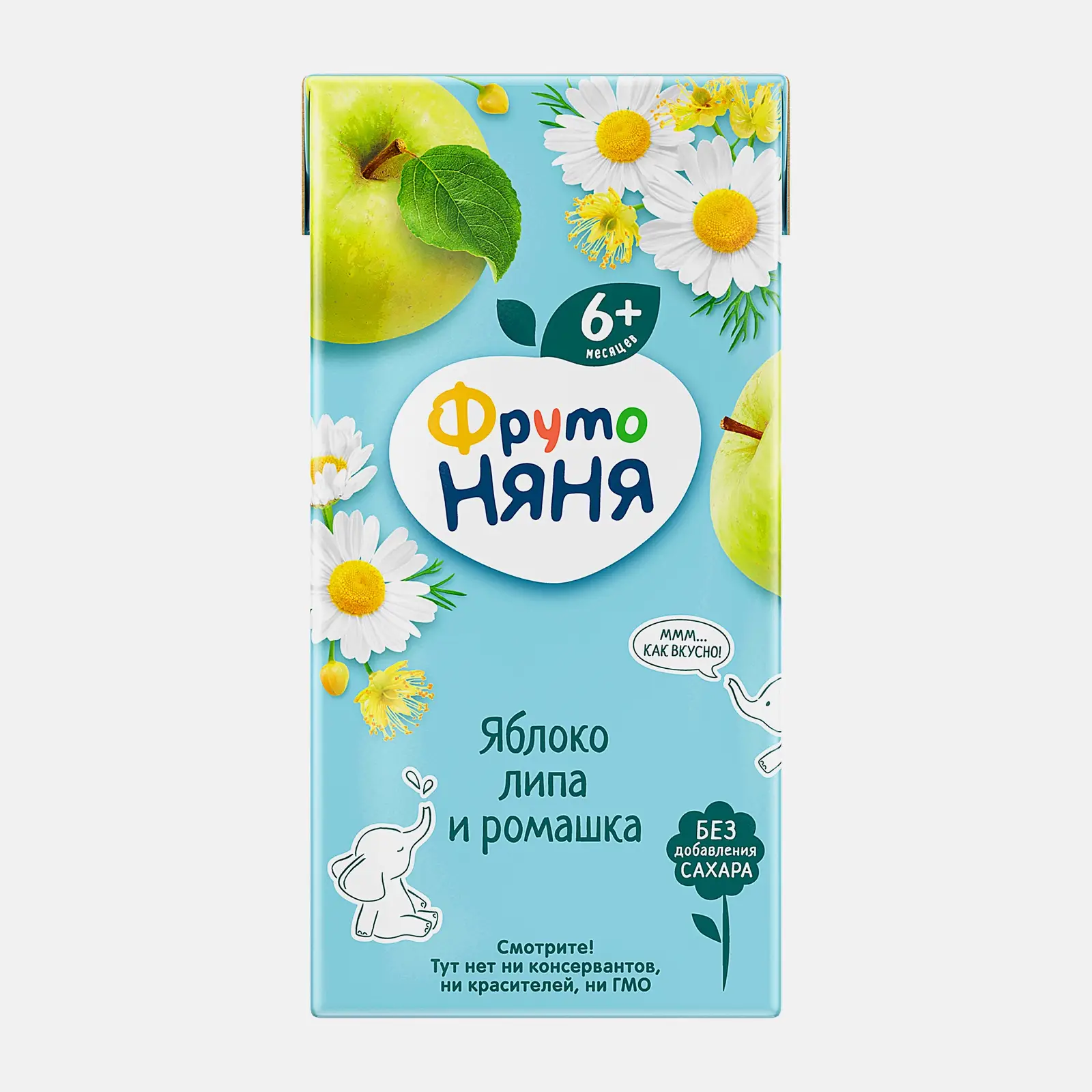 Изображение товара Напиток Яблоко с липой и ромашкой с 6 месяцев Фрутоняня 200мл