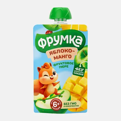 Пюре яблоко-манго с 6 месяцев Фрумка 90г