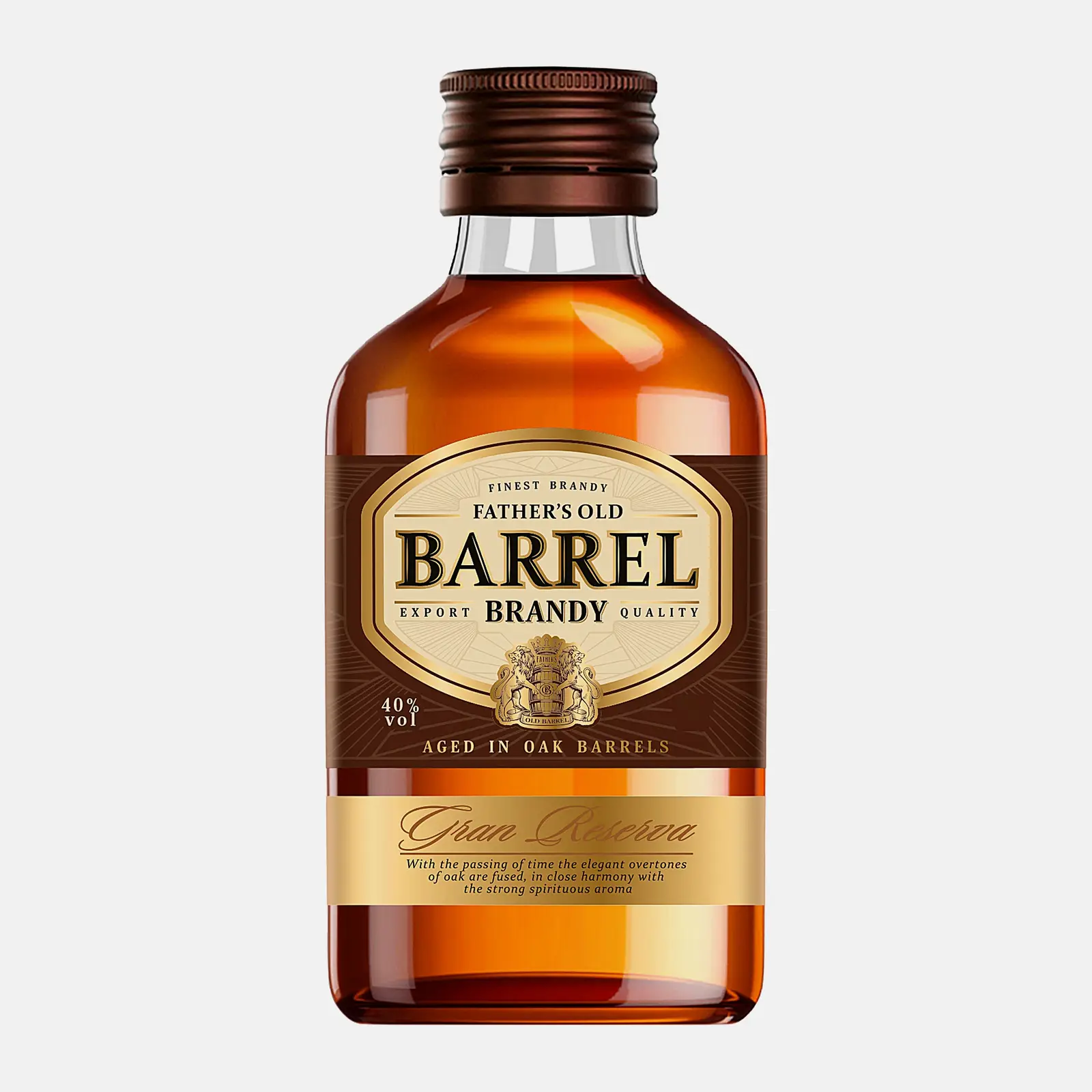 Изображение товара Бренди Fathers Old Barrel 40% 100мл - выраженный вкус и аромат Россия