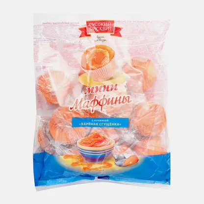 Мини-маффины Русский бисквит с начинкой вареная сгущенка 465г
