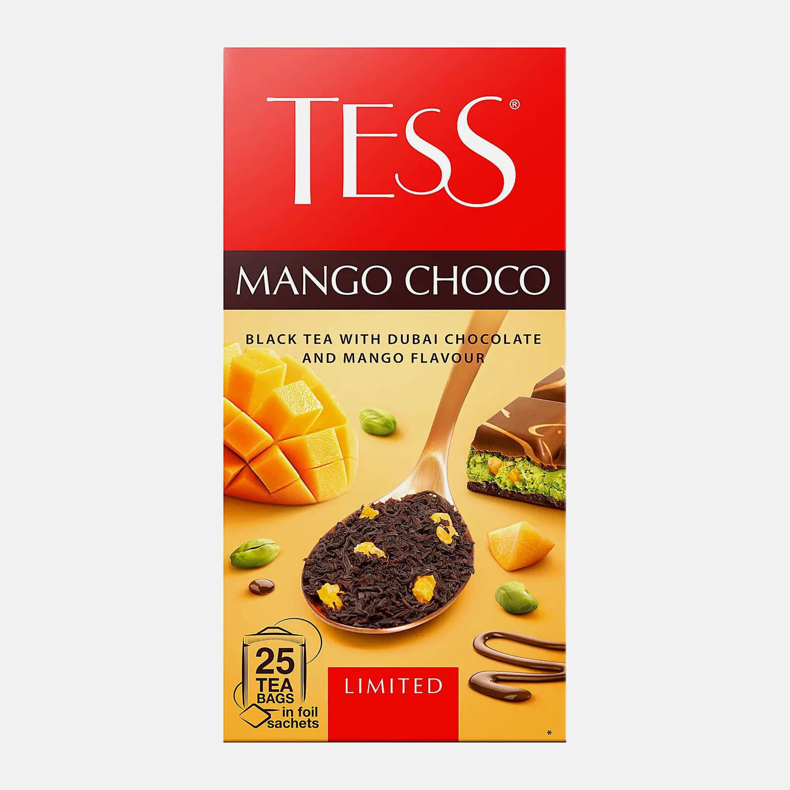 Изображение товара Чёрный чай Tess Дубайский шоколад и Манго 25пак