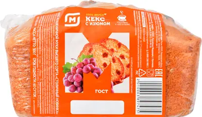 Изображение товара Кекс Столичный с изюмом Магнит 300г
