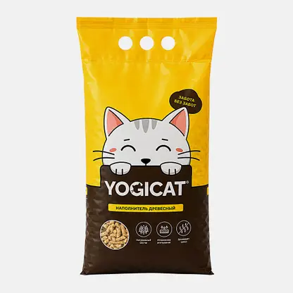 Наполнитель Yogicat древесный для кошачьего туалета 10л