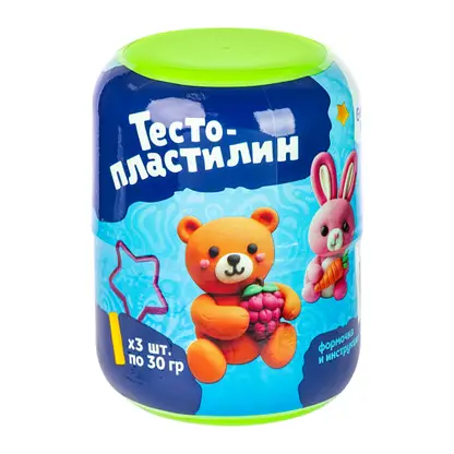 Изображение товара Набор Тесто-пластилин для лепки Genio Kids 3 цвета