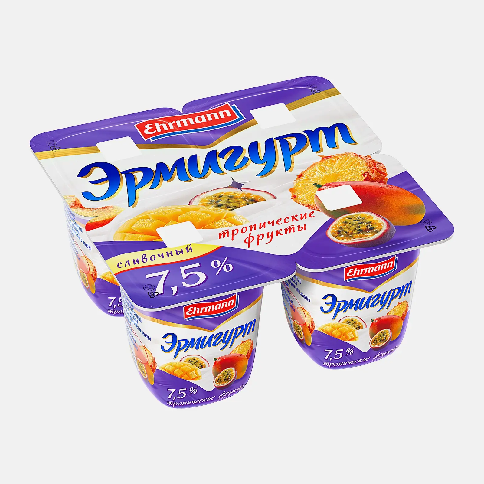 Продукт йогуртный Эрмигурт Тропические фрукты 7.5% 100г - фото 2