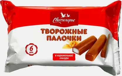 Творожные палочки Свитлогорье ванильные в карамельной глазури 23% 180г