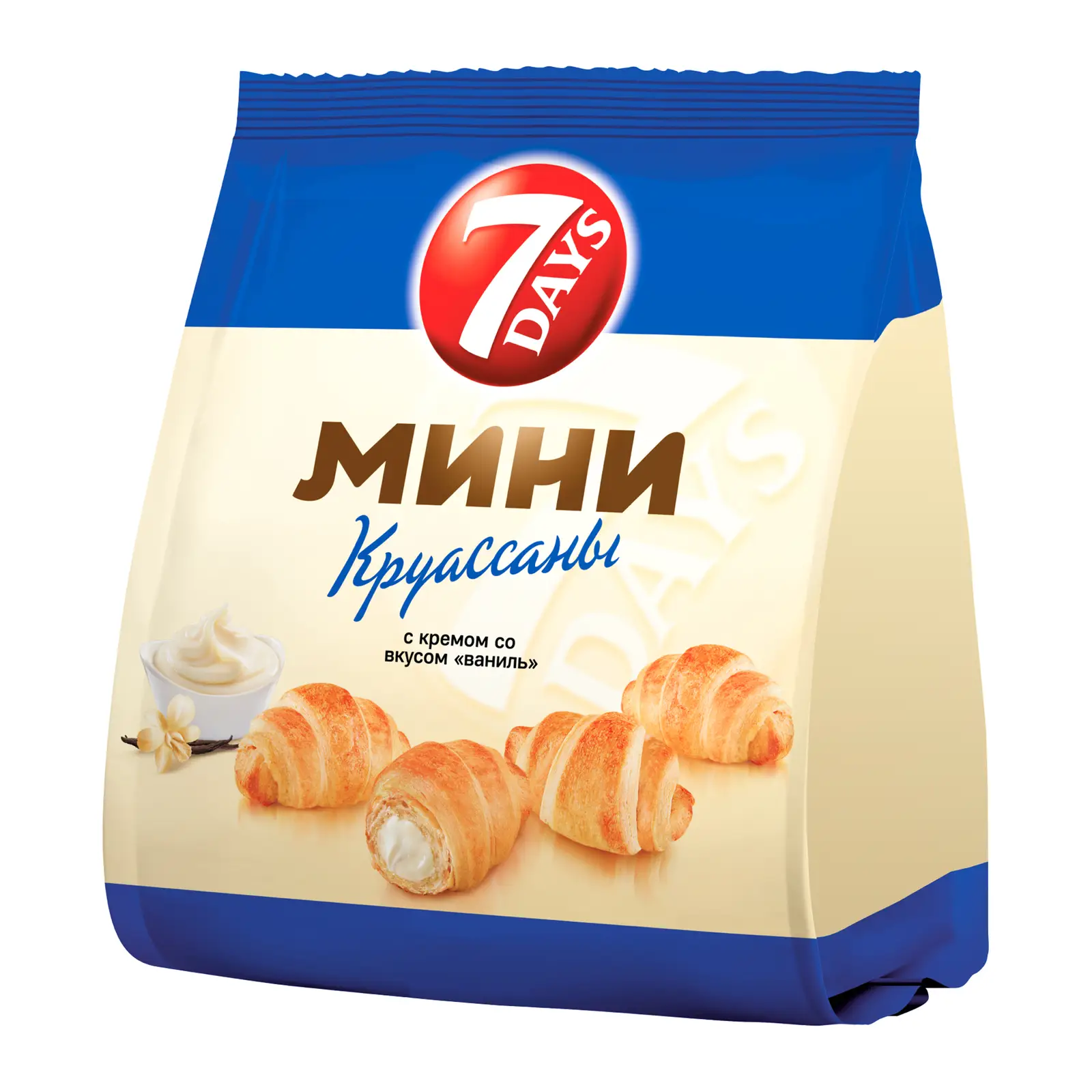 Изображение товара Круассан Мини с кремом ваниль 7Days 265г