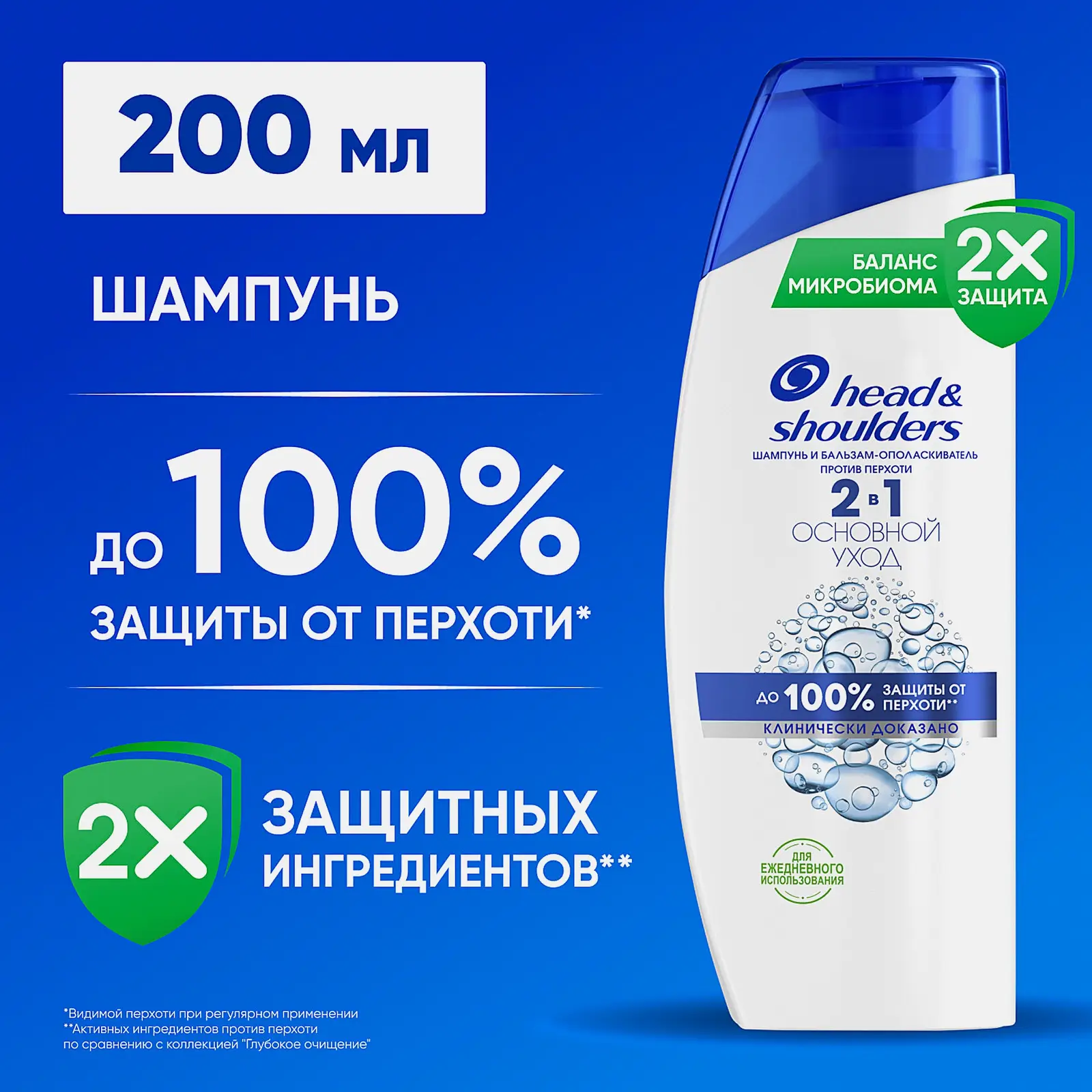 Шампунь Head&Shoulders 2в1 Основной уход 200мл - фото 8