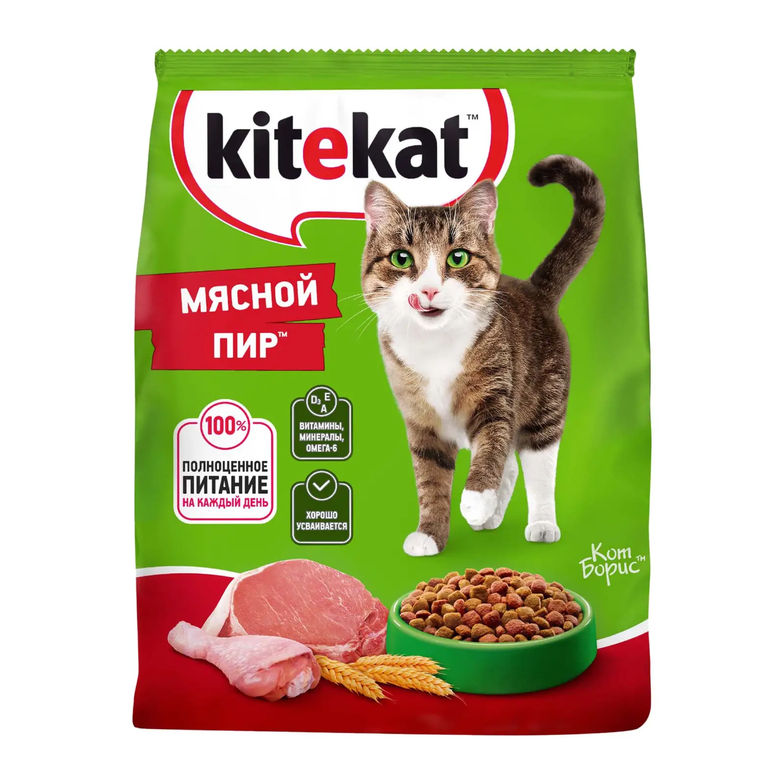Изображение товара Сухой корм для кошек Kitekat Мясной пир 350г