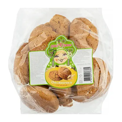 Изображение товара Печенье овсяное Русские пряники Овсяночка 400г классическая сладость