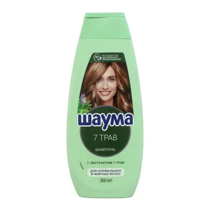 Изображение товара Шампунь для волос Шаума 7 Трав для нормальных и жирных волос 360мл