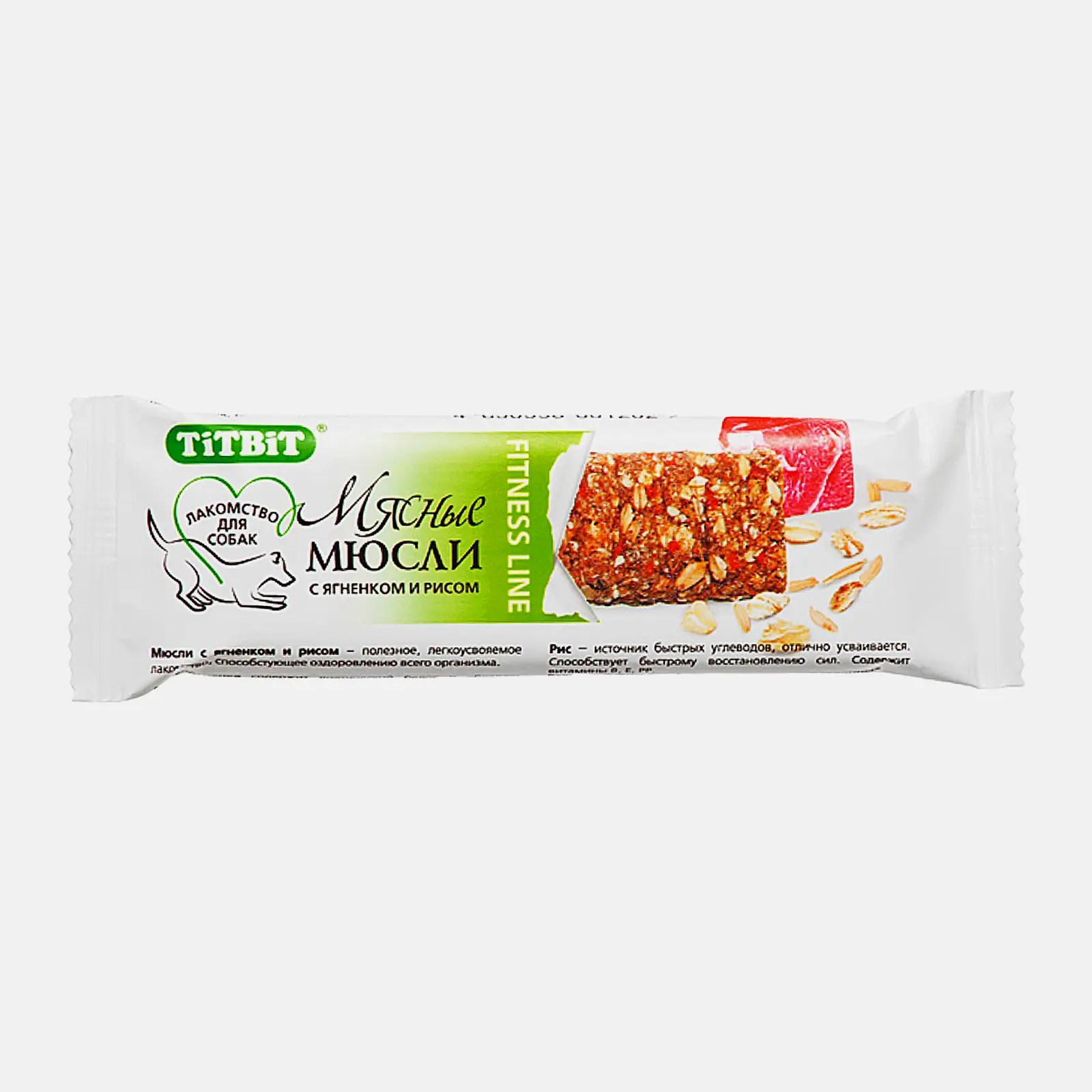 Изображение товара Лакомство для собак Titbit мясные мюсли с ягненком и рисом 40г