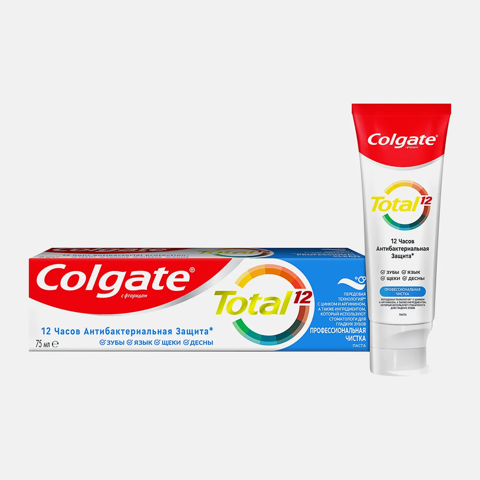 Зубная паста Colgate Total 12 Профессиональная чистка комплексная антибактериальная 75мл