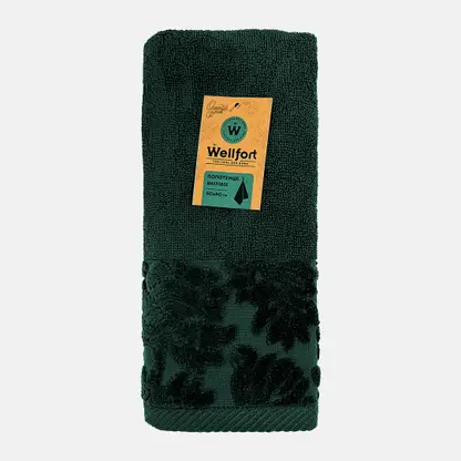 Махровое полотенце зелёное Bohemian Wellfort 50*80см