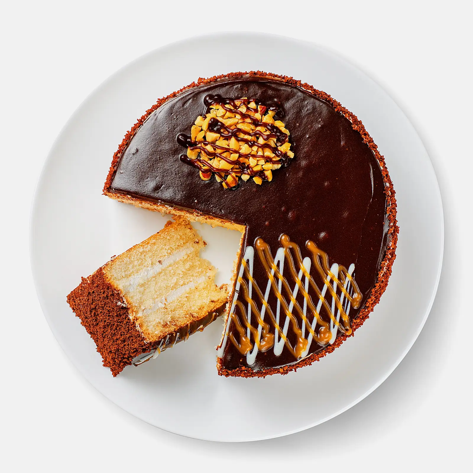 Изображение товара Торт Сникерс Соло кармен 650г - шоколадный с арахисом, классика