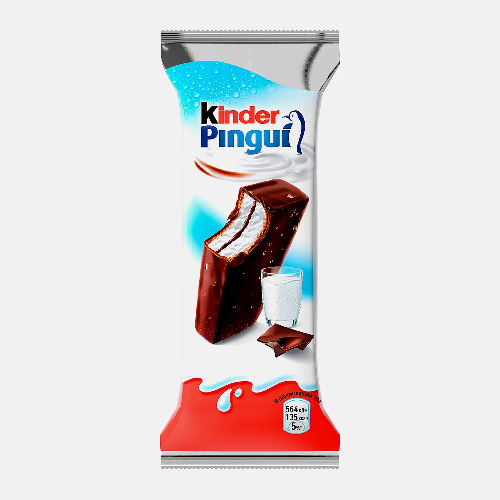 Изображение товара Пирожное Kinder Pingui 30г - шоколадное с молочной начинкой, без красителей и консервантов