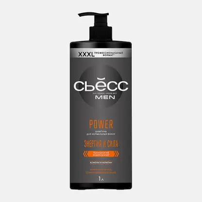 Шампунь для волос Power мужской Сьёсс Men 1л