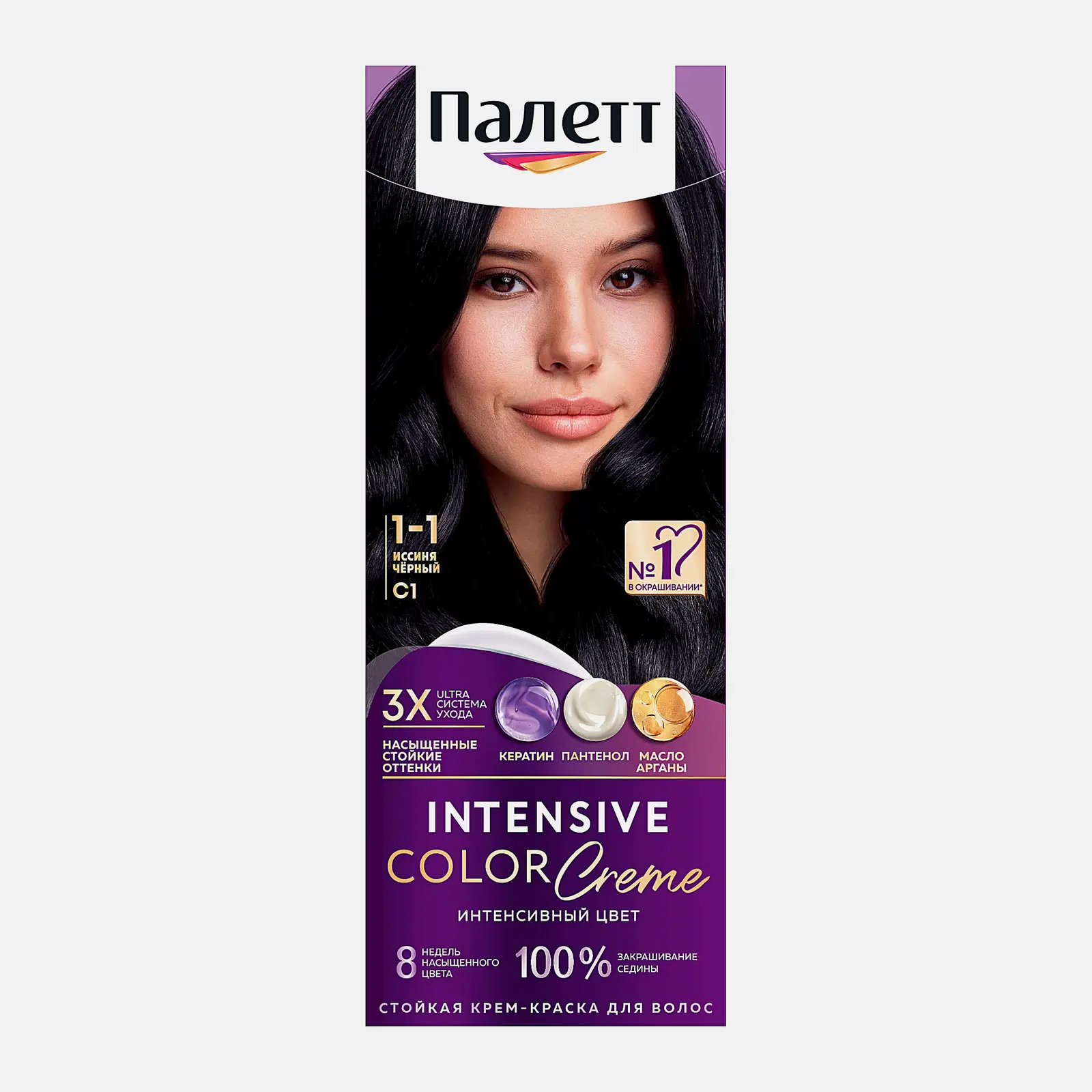 Стойкая крем-краска Палетт ICC C1 Иссиня-черный