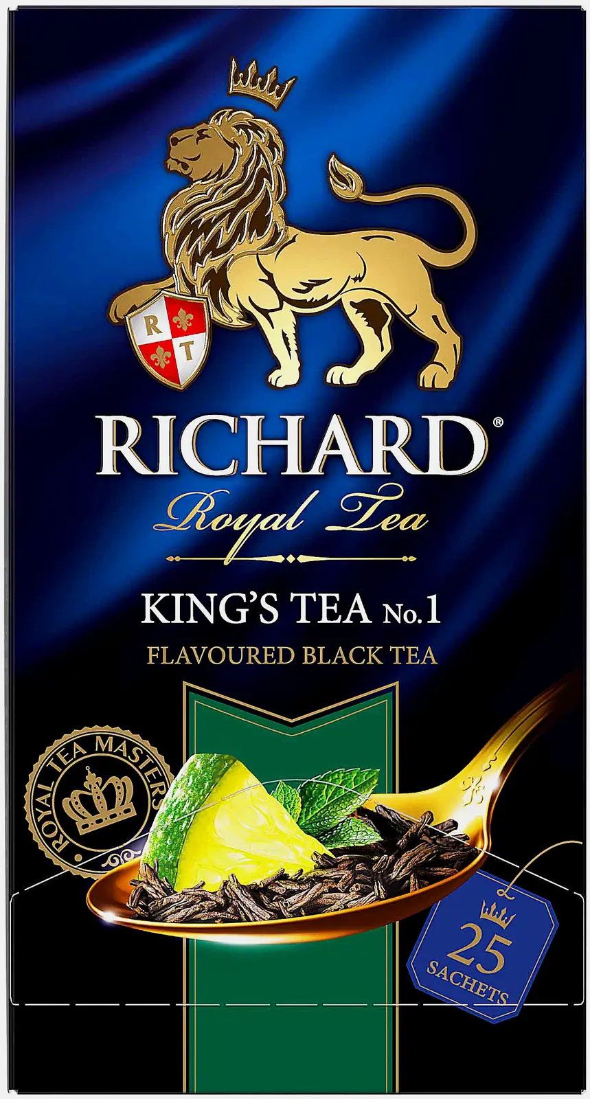 Чай черный Richard Kings Tea №1 King’s Choice №1 лайм-мята 25 саше 50г - фото 2