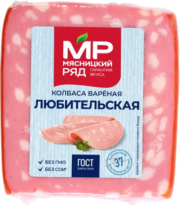 Изображение товара Колбаса Мясницкий Ряд Любительская вареная 400г натуральная оболочка