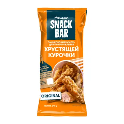 Изображение товара Смесь панировочная Гурмикс для приготовления хрустящей курочки 240г