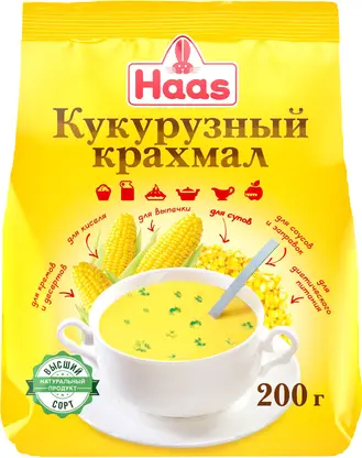 Изображение товара Крахмал Haas Кукурузный для выпечки 200г