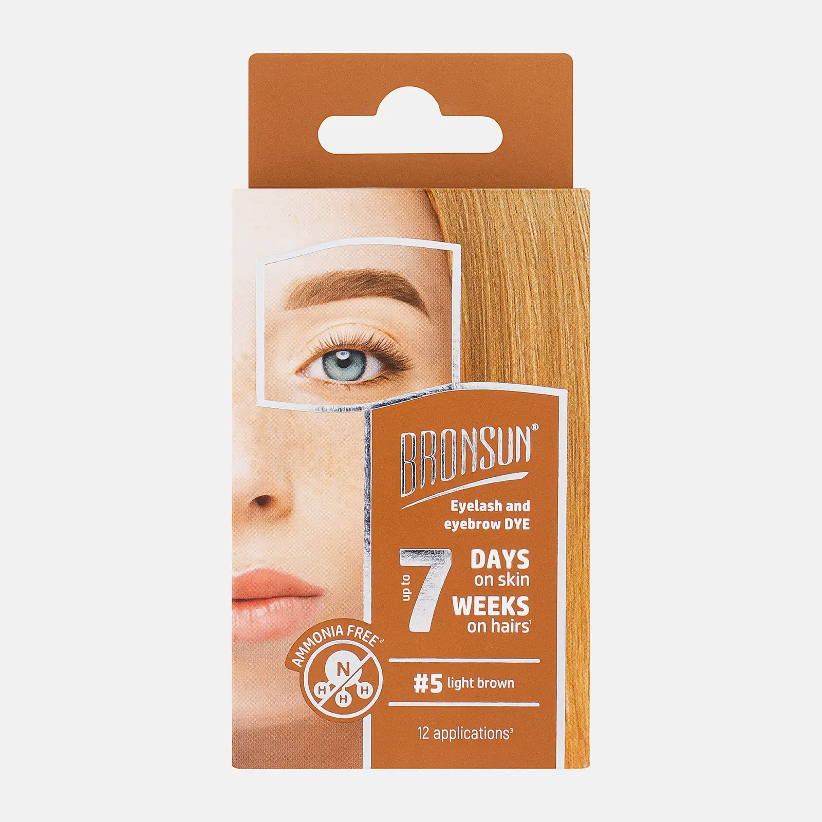 Набор для домашнего окрашивания бровей Bronsun цвет Светло-коричневый №5 33г