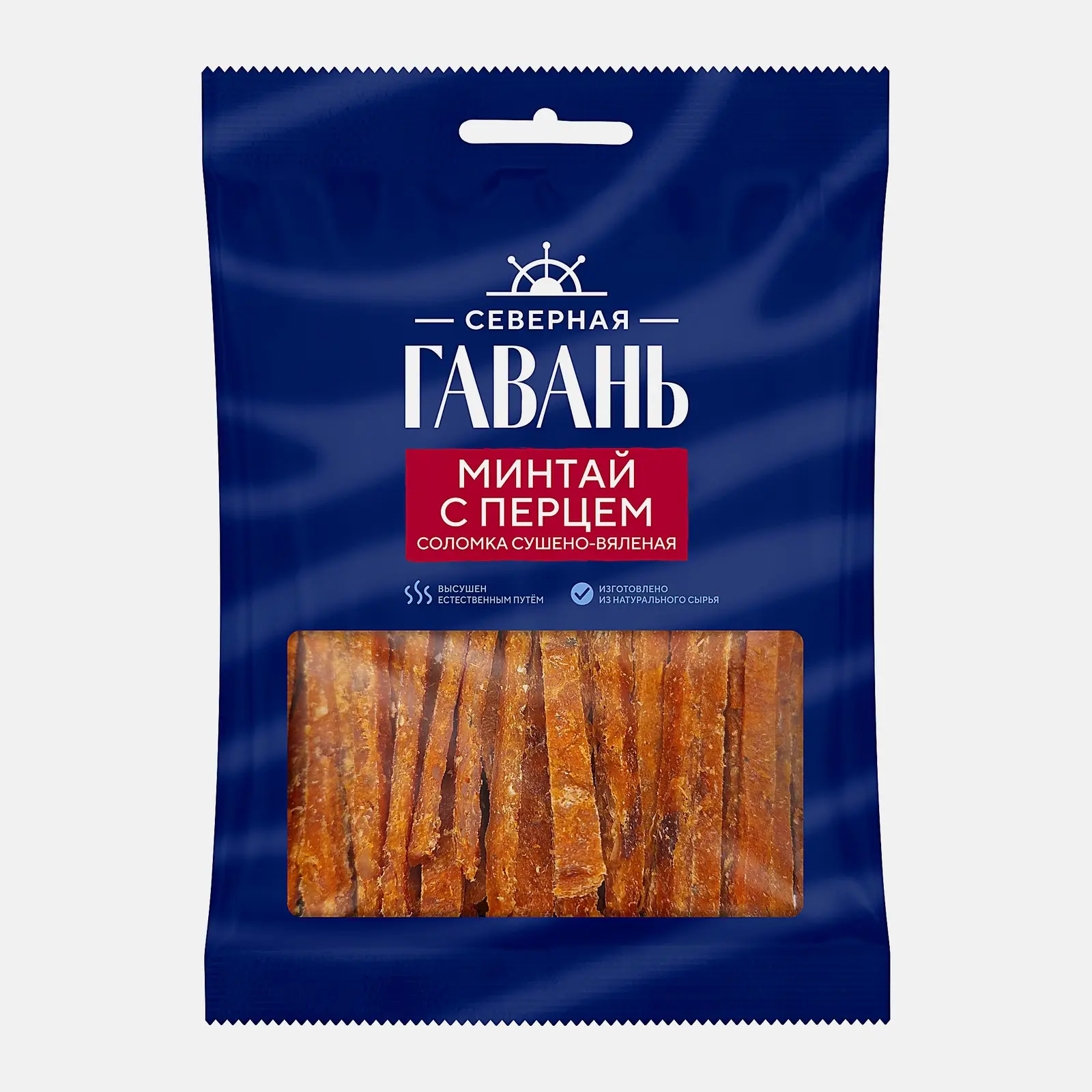 Сушёно-вяленый минтай соломка с перцем Solo Nina 40г - фото 2