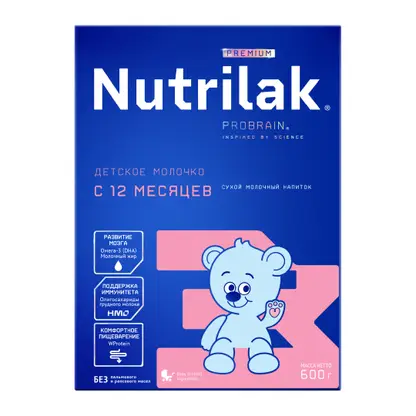 Изображение товара Смесь молочная Nutrilak Premium 3 с 12месяцев 600г