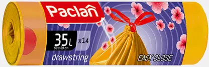 Мешки для мусора Paclan Drawstring 35л 14шт
