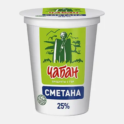 Сметана Чабан Халяль 25% 400г