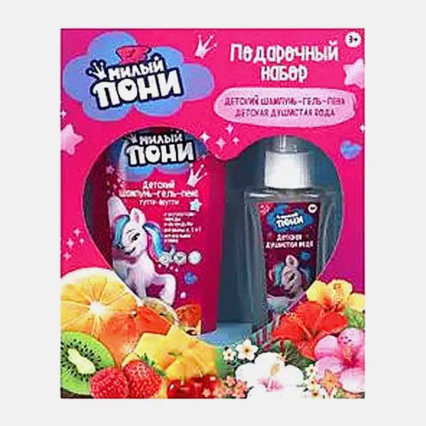 Подарочный набор Заботливая мама Шампунь гель 250мл + душистая вода для девочек 100мл в ассортименте