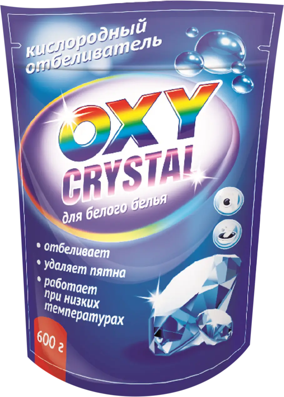 Отбеливатель для белого белья Oxy Crystal Кислородный 600г