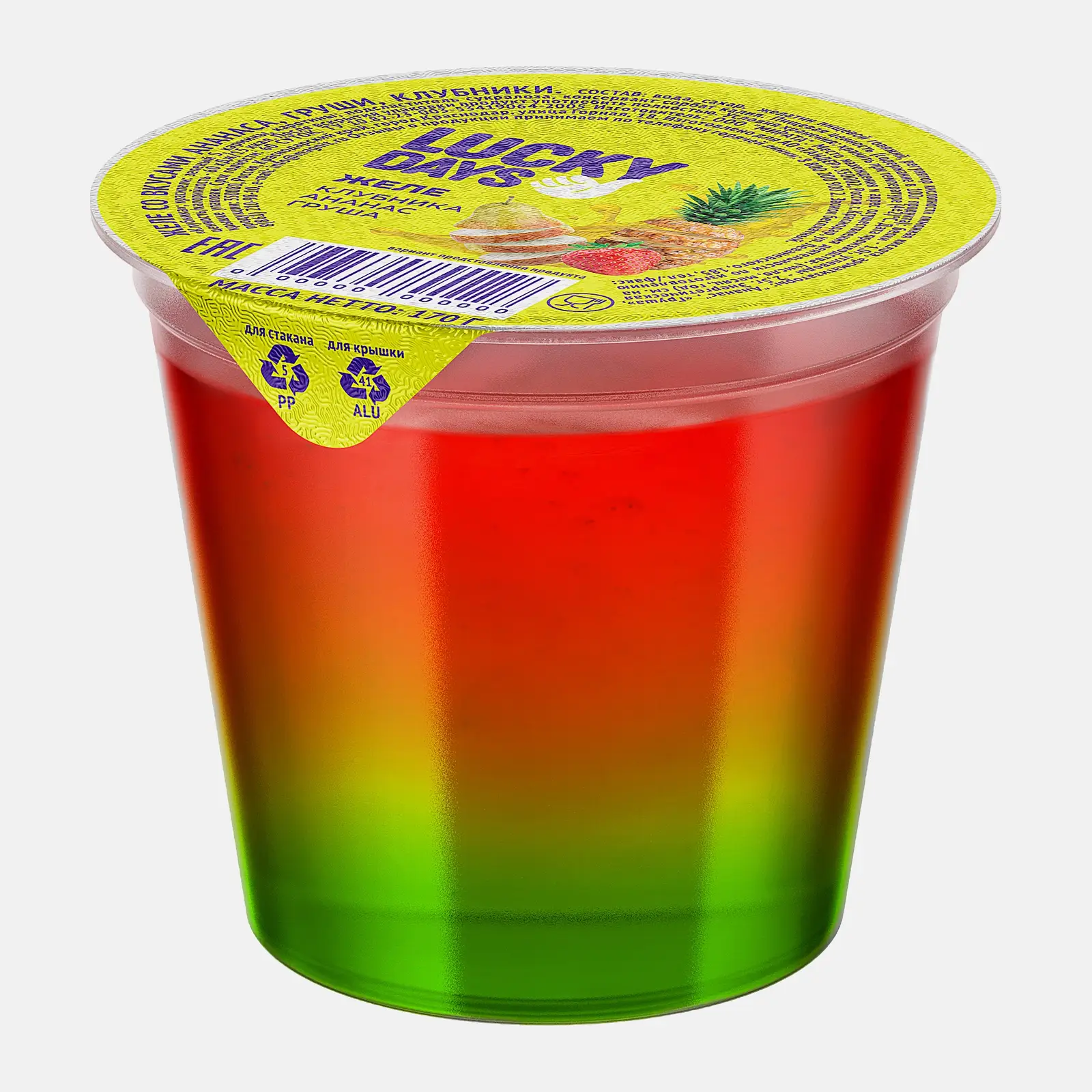 Изображение товара Желе Lucky Days аромат микс 170г освежающий вкус фруктов