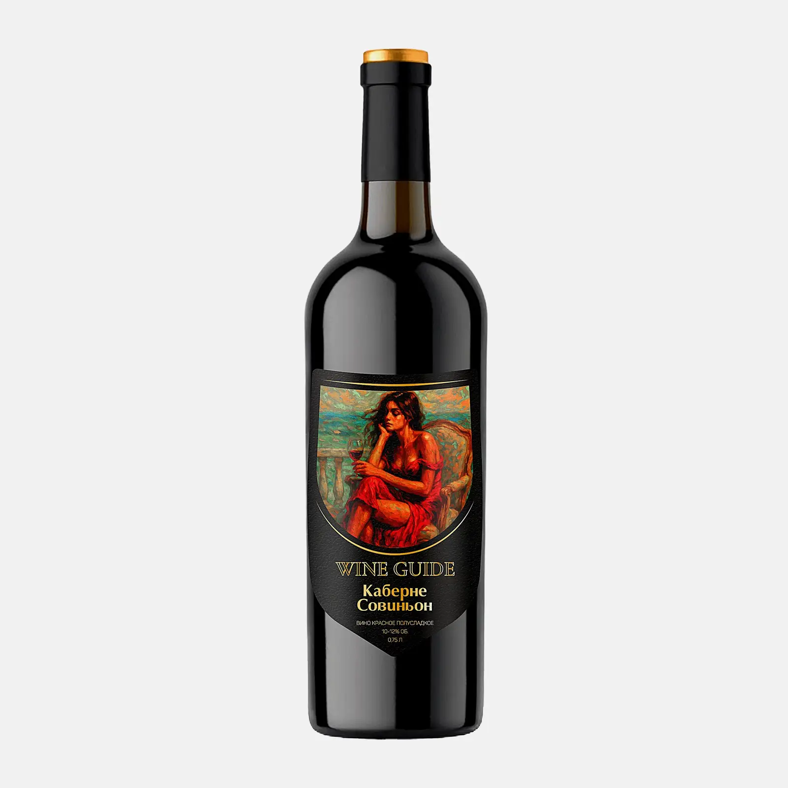 Изображение товара Вино красное полусладкое Каберне Совиньон Wine Guide 10% 750мл