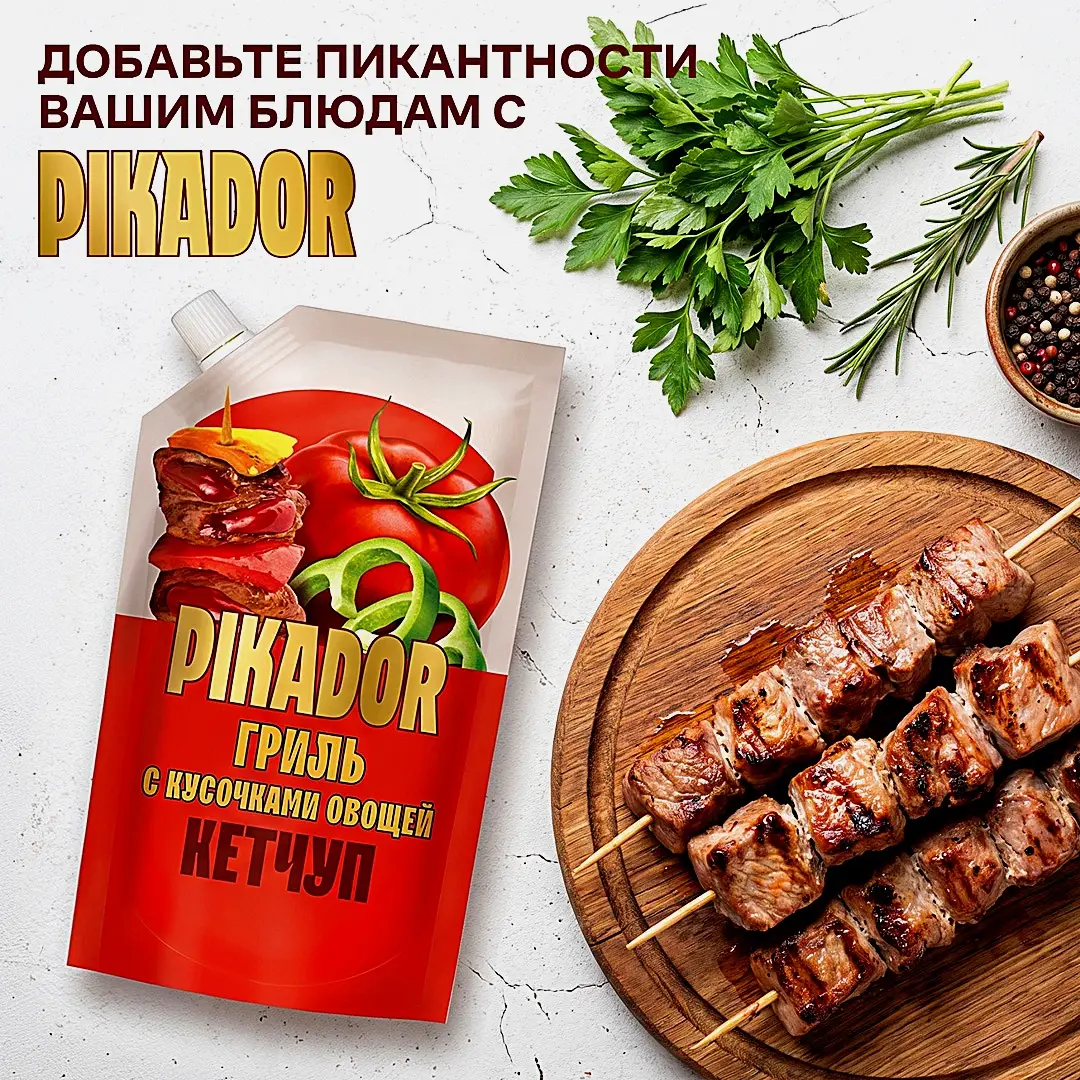 Кетчуп гриль с кусочками овощей Pikador 300г - фото 4