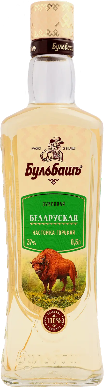 Изображение товара Настойка Бульбашъ Зубровая 37% 500мл беларусьский крепкий напиток