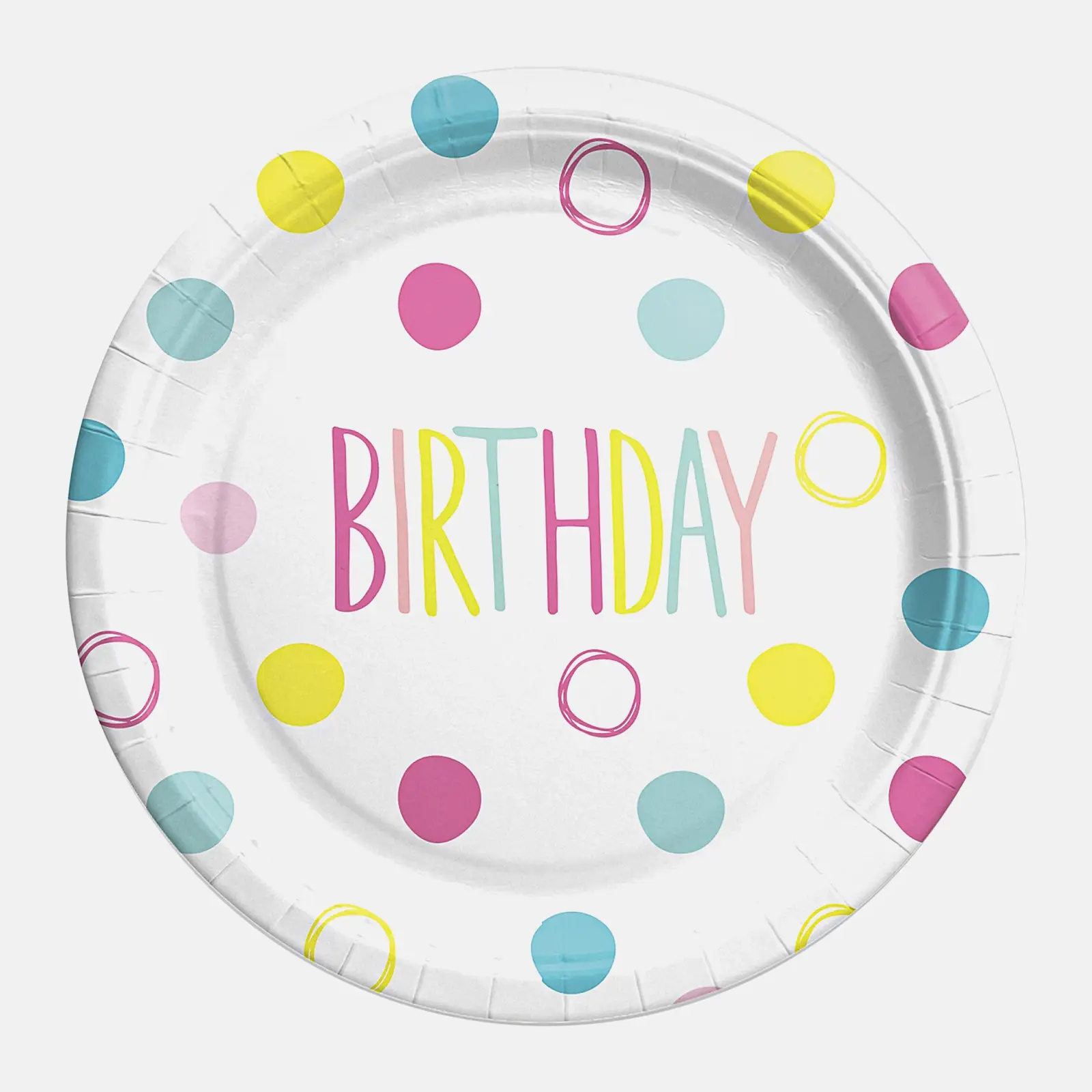 Тарелки картонные Пакетико Happy Birthday 6шт в ассортименте