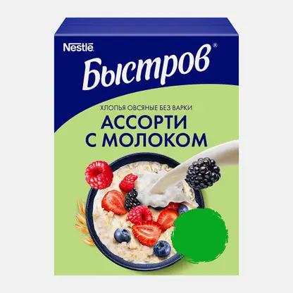 Каша Быстров овсяная Ассорти с молоком 6шт*40г