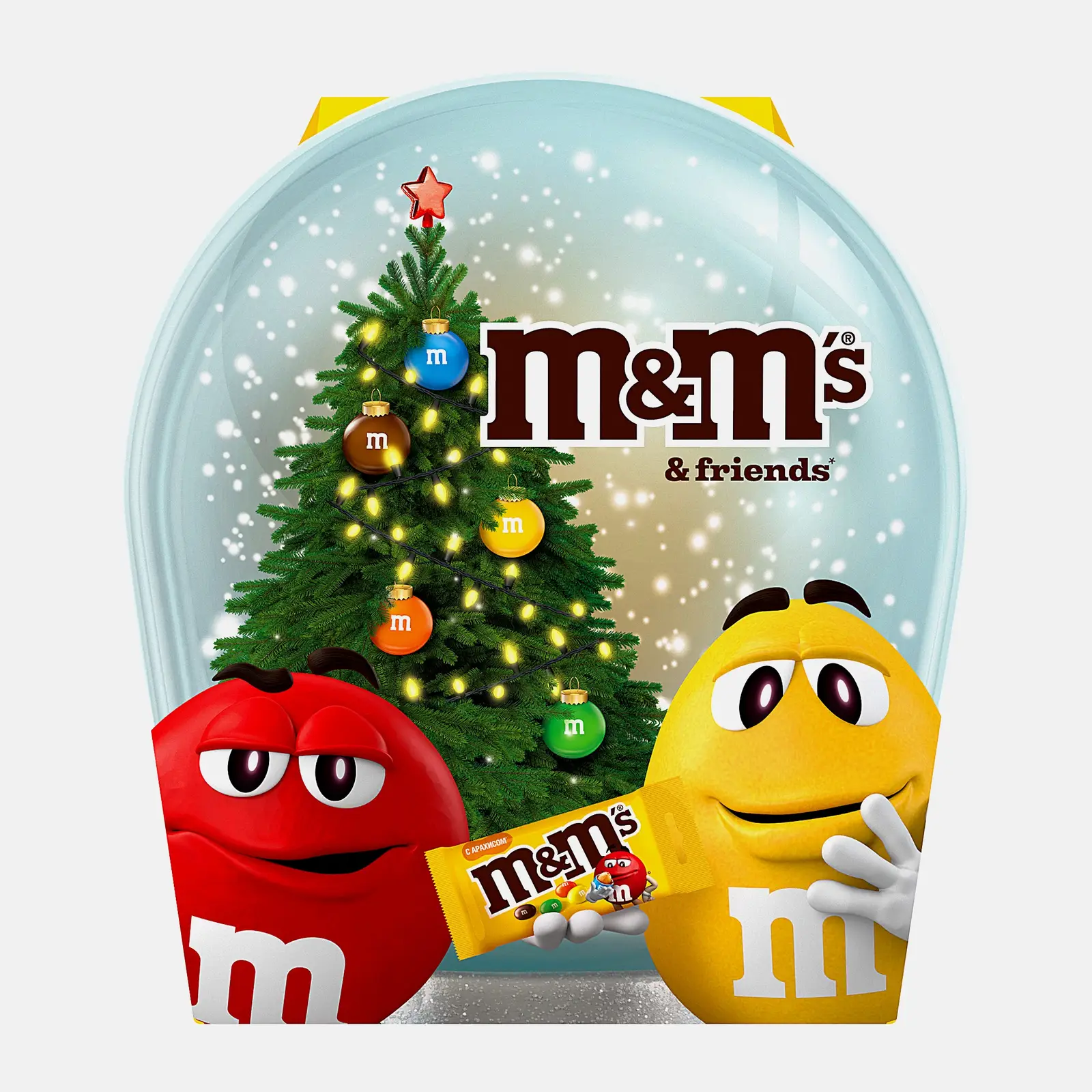 Изображение товара Новогодний набор сладостей М&M's & Friends 148г праздничный подарок