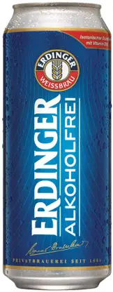Светлое пиво пшеничное нефильтрованное безалкогольное Erdinger 500мл