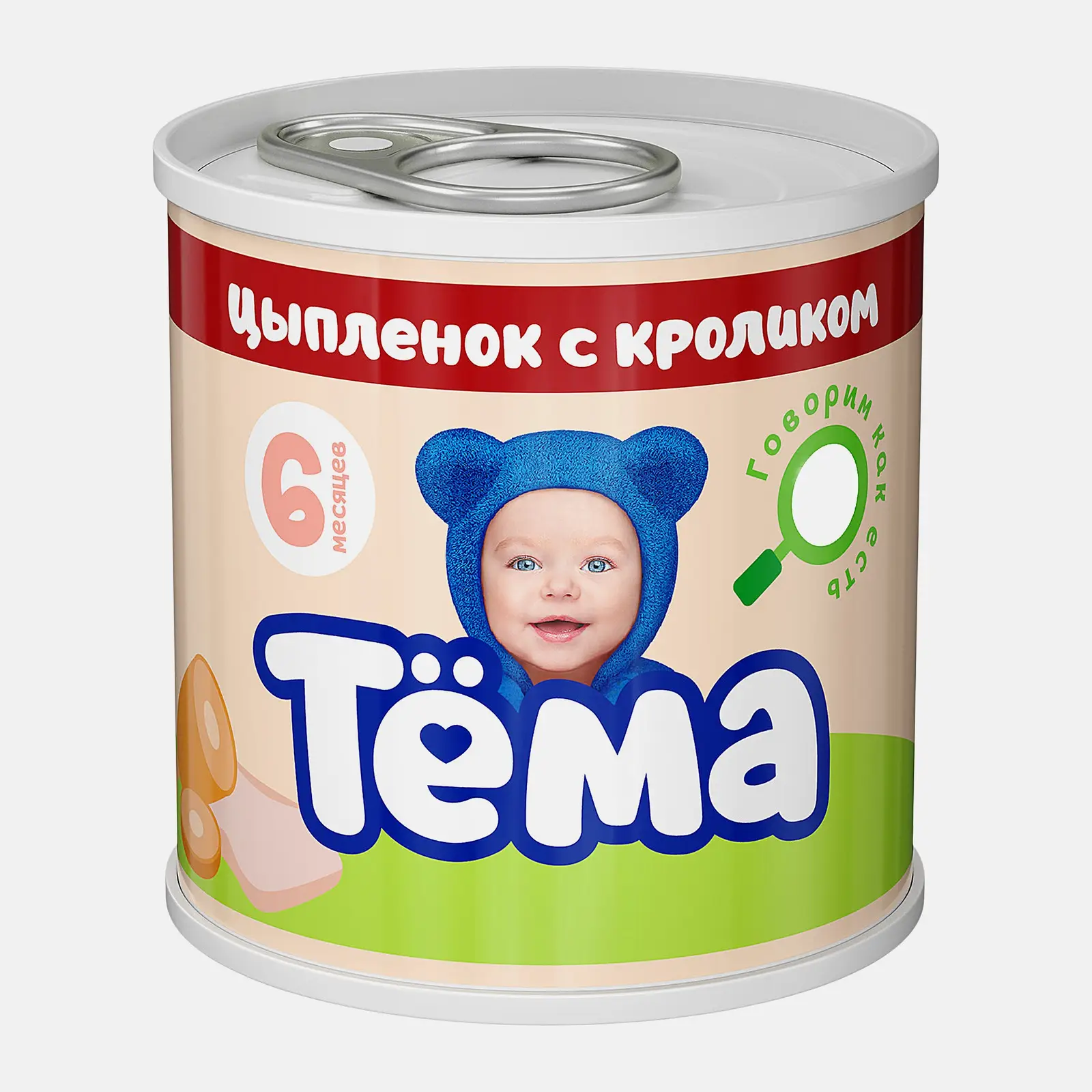 Изображение товара Пюре Цыпленок с кроликом для малышей 90 г Тема Юнимилк