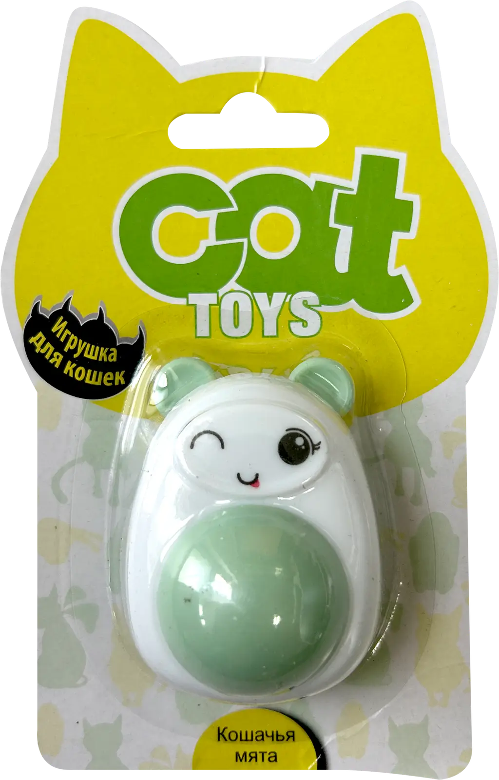 Игрушка для кошек Мятный шарик на липучке