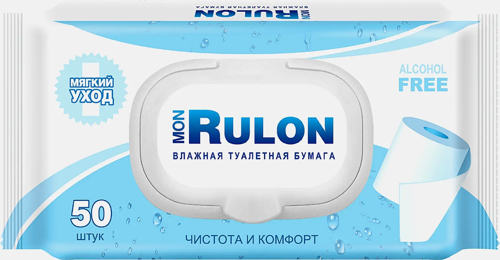 Туалетная бумага Mon Rulon влажная 50шт Туалетная бумага Mon Rulon влажная 50шт