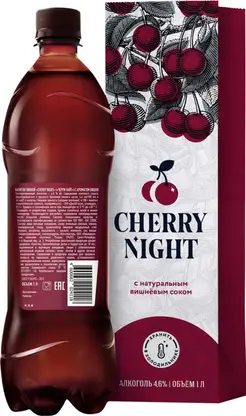 Пивной напиток Cherry Night Вишня фильтрованный пастеризованное 4.6% 1л