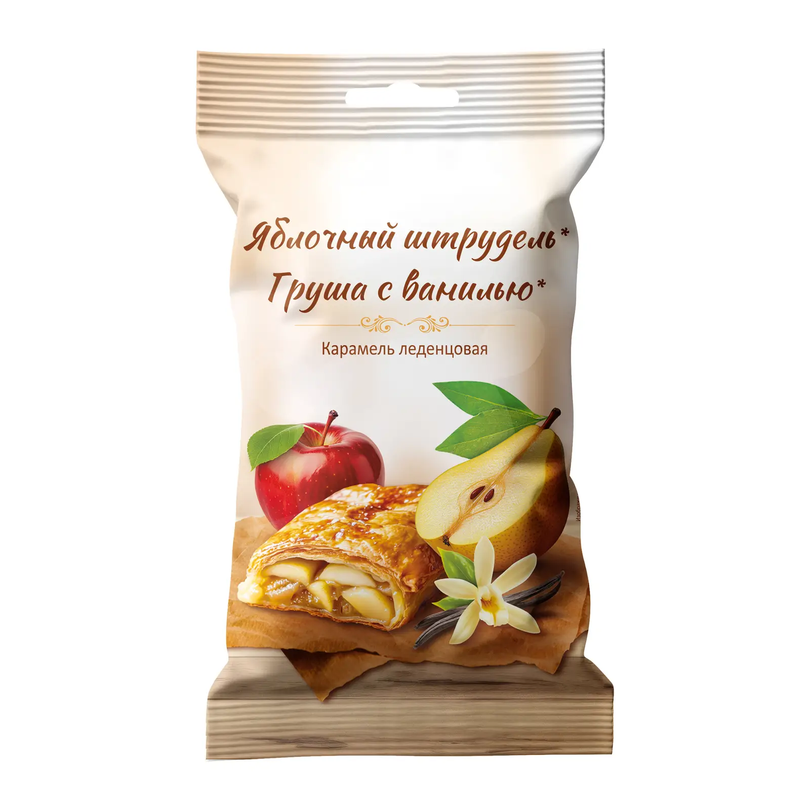Изображение товара Карамель леденцовая со вкусом штрудель-груша Кондитер Кубани 100г