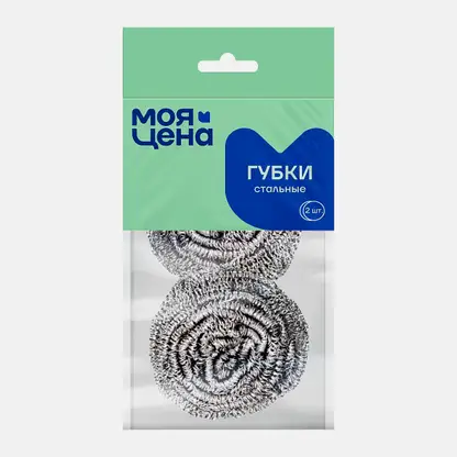 Губки Моя цена спираль стальные 2шт